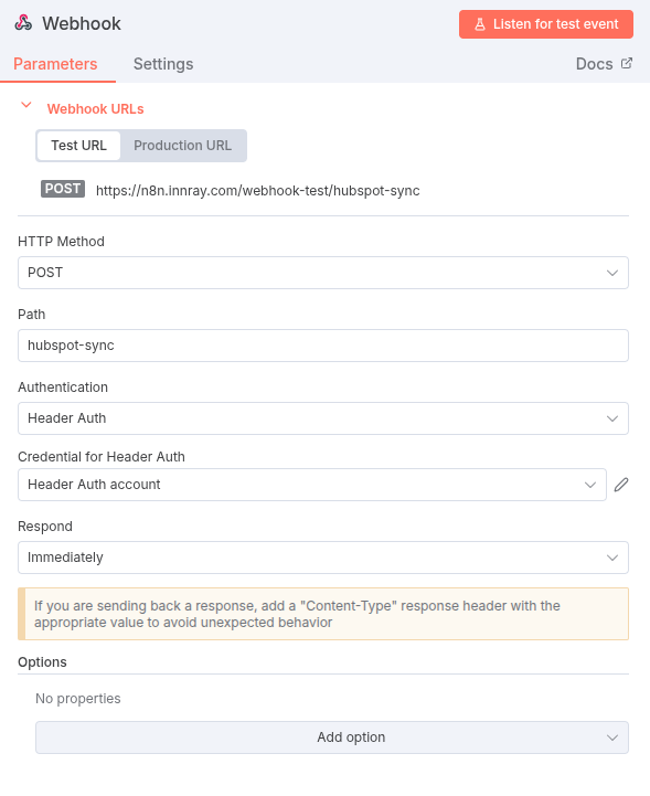N8N Webhook Configuration